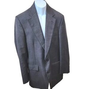 Brooks Brothers Mens 42L Houndstooth Blazer Sports Coat 100% Wool Suit Jacket